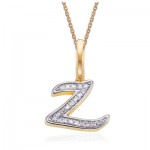 Diamond Alphabet Pendant Z